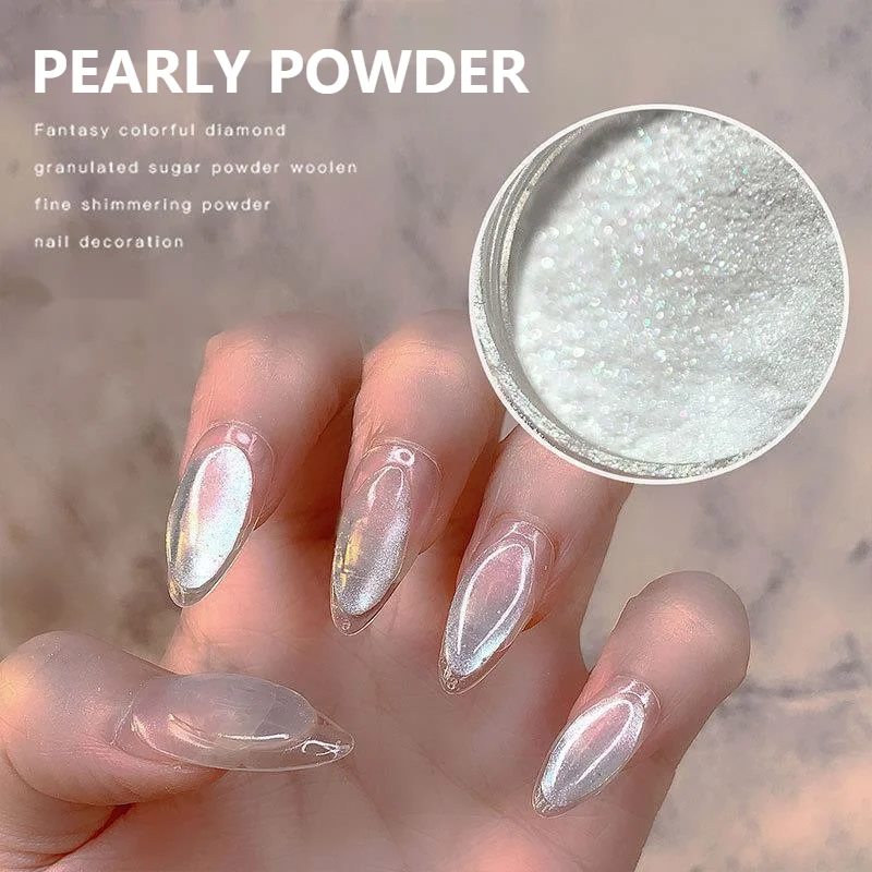 

New Nail Art Glitter Ice Muscle Pearl Pigment Powder For Gelpolish Fairy High Gloss Transparent 2gflash Chrome Dust Manicure DIY