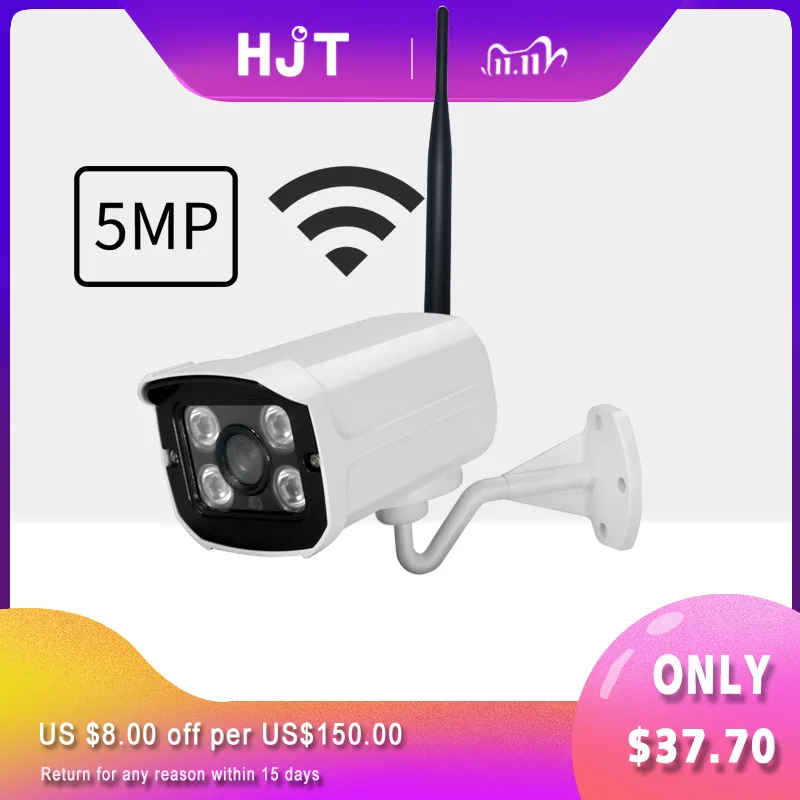 IP камера HJT H.265 2 1 МП Wi Fi слот для TF карты|Камеры видеонаблюдения| |