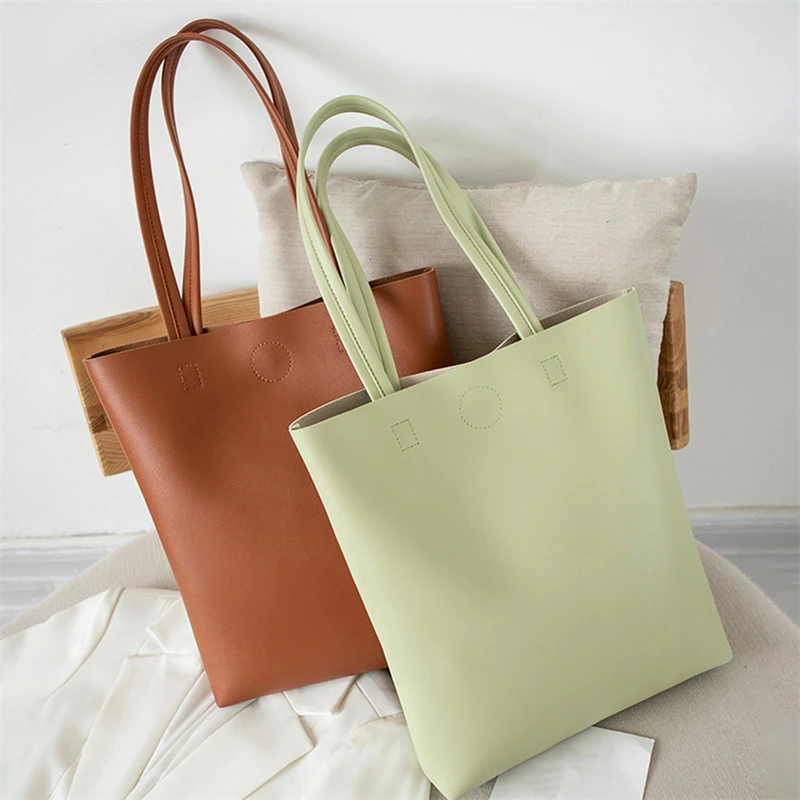 

Hot Sale Large women's Bag Large Capacity Shoulder High Quality PU Leather Shoulder Bags Ladies Wild Bags High Quality Students