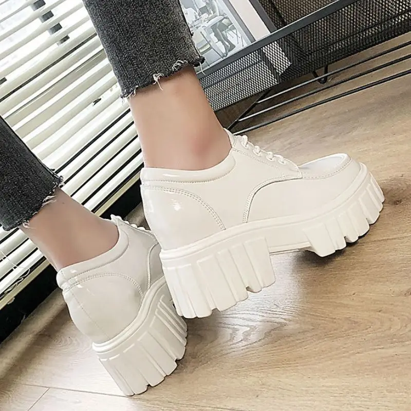 

RIZABINA Real Leather New Fashion Women Pumps Round Toe Cross Strap Solid Color Shoes School Style Daily Footwear Size 34-40