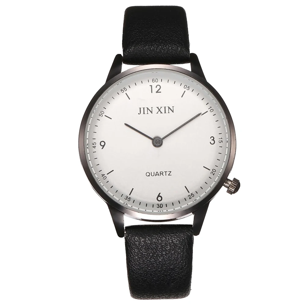 Модные Простые повседневные стразы заклепки инкрустированные круглый циферблат