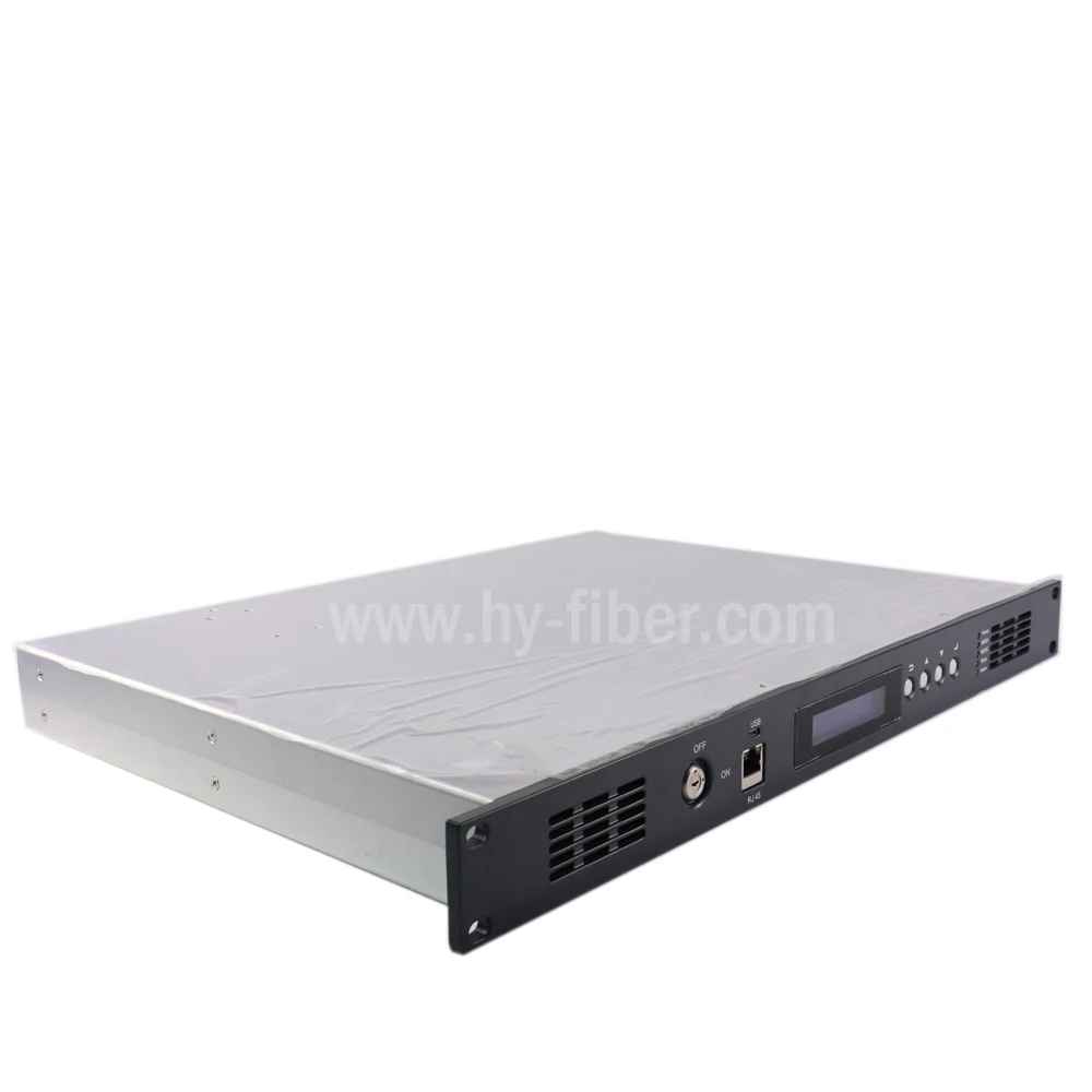 4 полосный CATV 1550nm оптический усилитель EDFA 16dBm SC/APC с двойным блоком питания AC220V или