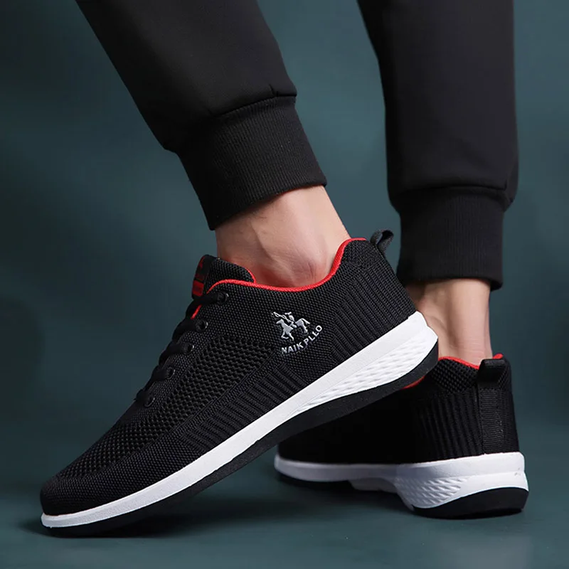 

Summer Sports Men Shoes Black Dark blue Jogging Sneakers For Men Mesh Breathable Male Running Shoe Non-Slip Walking Sneakers Man