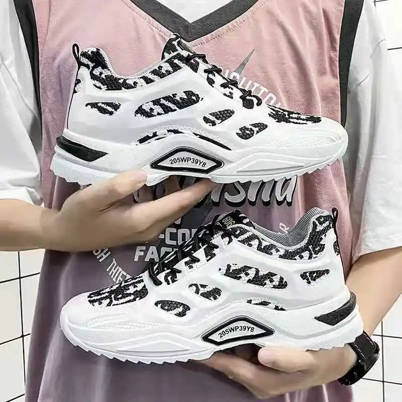 

Trend Mens Casual Shoes Spring Flying Woven Male Sneaker Breathable Walk Shoes Lace-up Mesh Sport Shoes Outdoor Running Sneaker