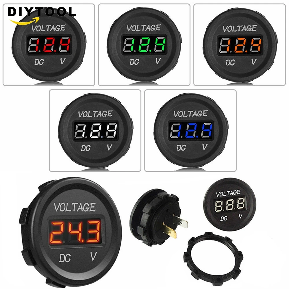 Водонепроницаемый авто автомобиль лодка мотоцикл DC12v-24v LED Панель Мини цифровой