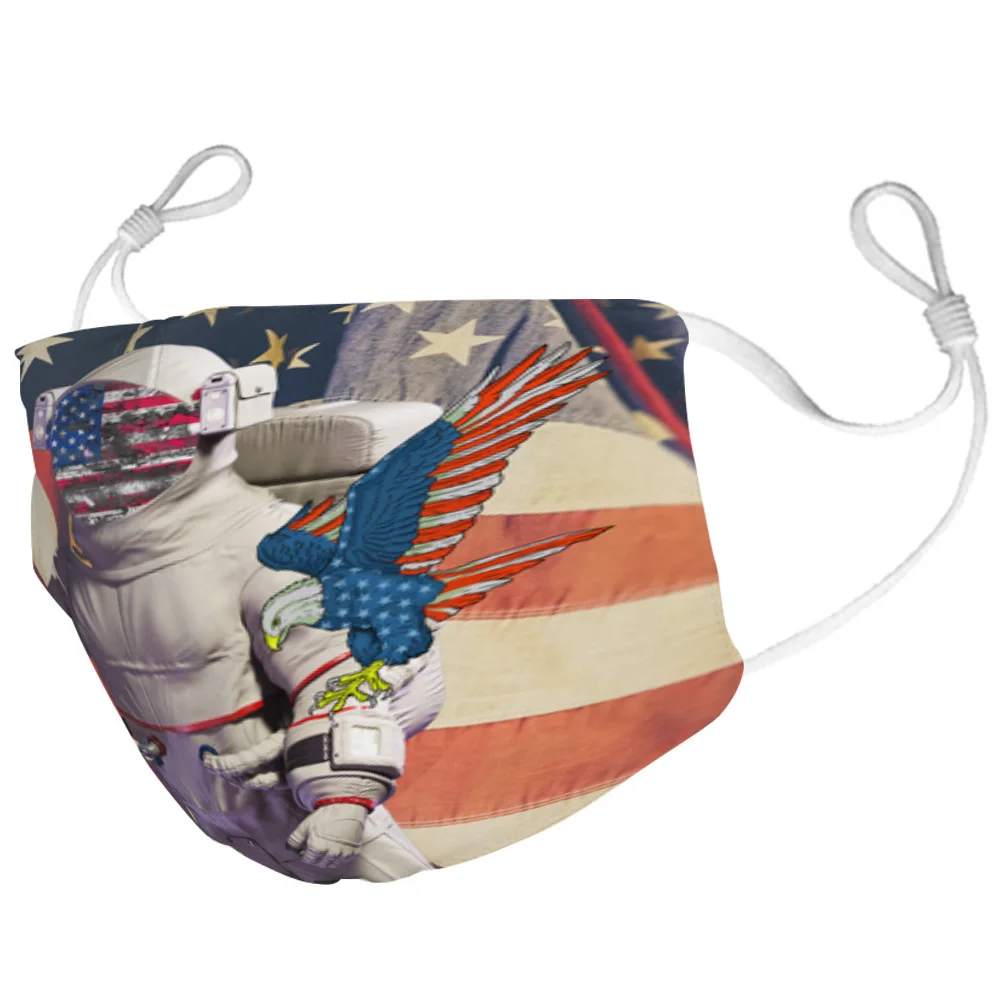 Ветрозащитная маска американский флаг астронавт Орел многоразовая защитная PM2.5