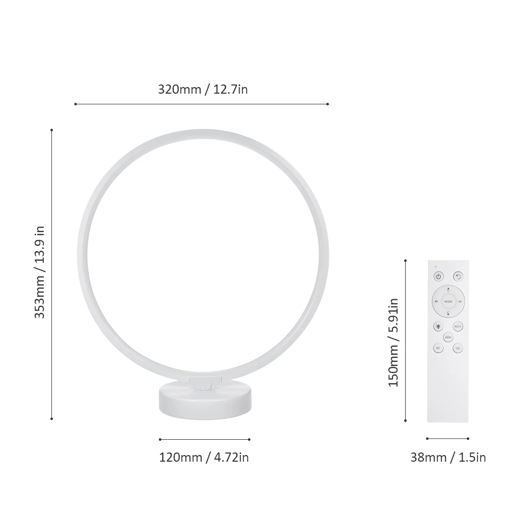 

Dimmable Bedside Table Lamp 6 Lighting Modes RGBW Desk Lamp for Bedroom Living Room Wedding Party Decoration