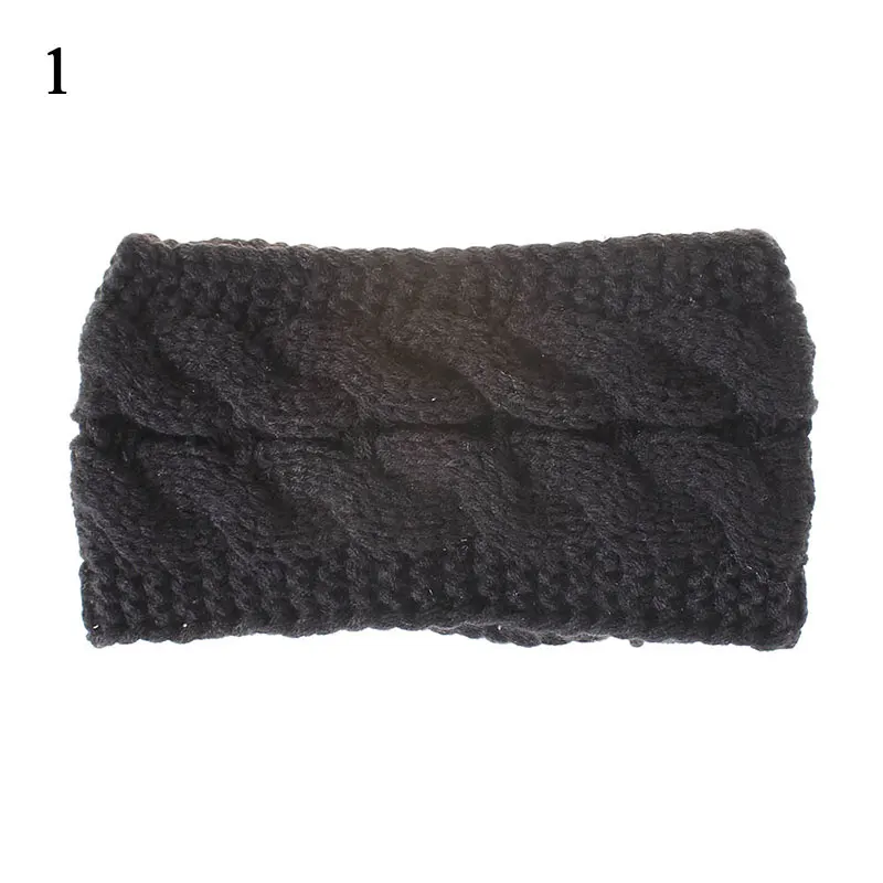 

Women Knitted Woolen Headband Winter Ear Warmer Crochet Turban Wide Elastic Hair Bands Hair Accessories Women Girls Headband