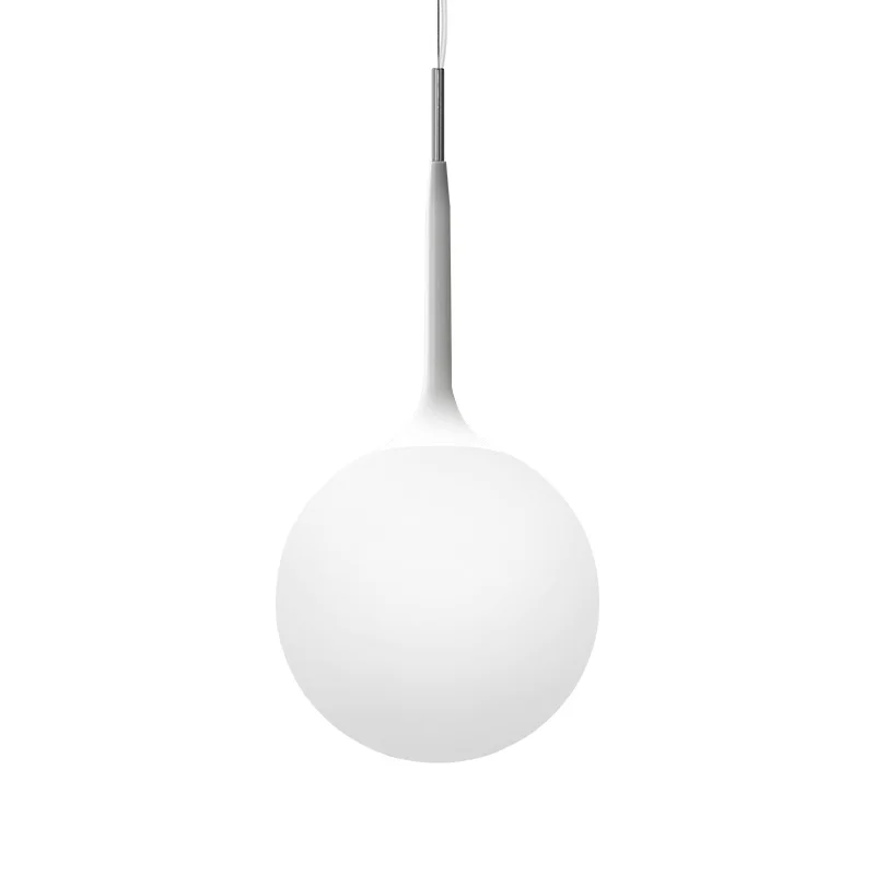 Скандинавские молочно белые стеклянные подвесные светильники современный