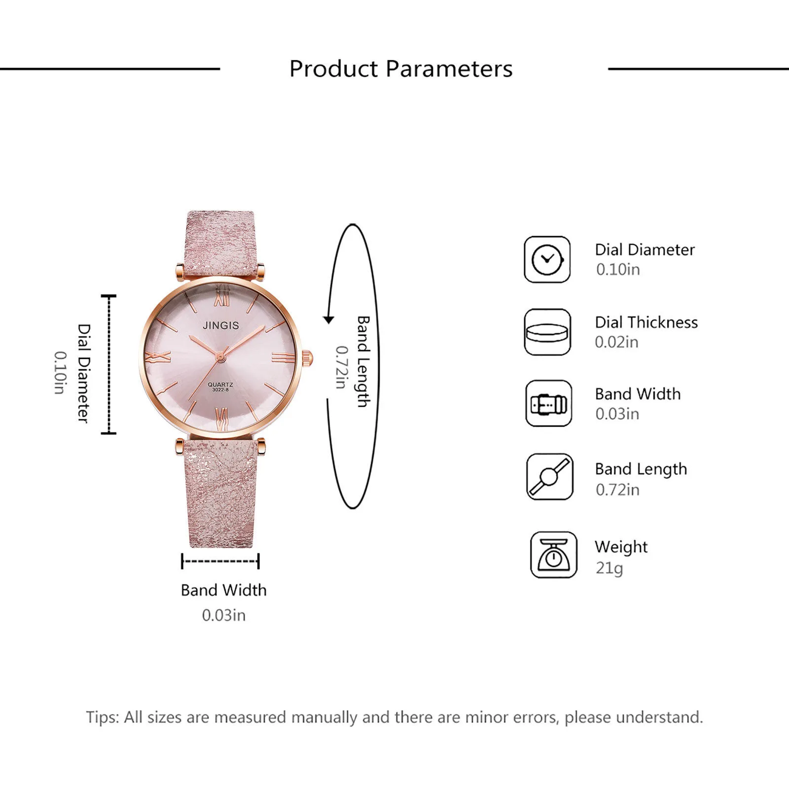 

JINGIS Korean Fashion Leisure Travel Style Exquisite Ladies Quartz Watch Ladies watches pulsera acero inoxidable mujer F5