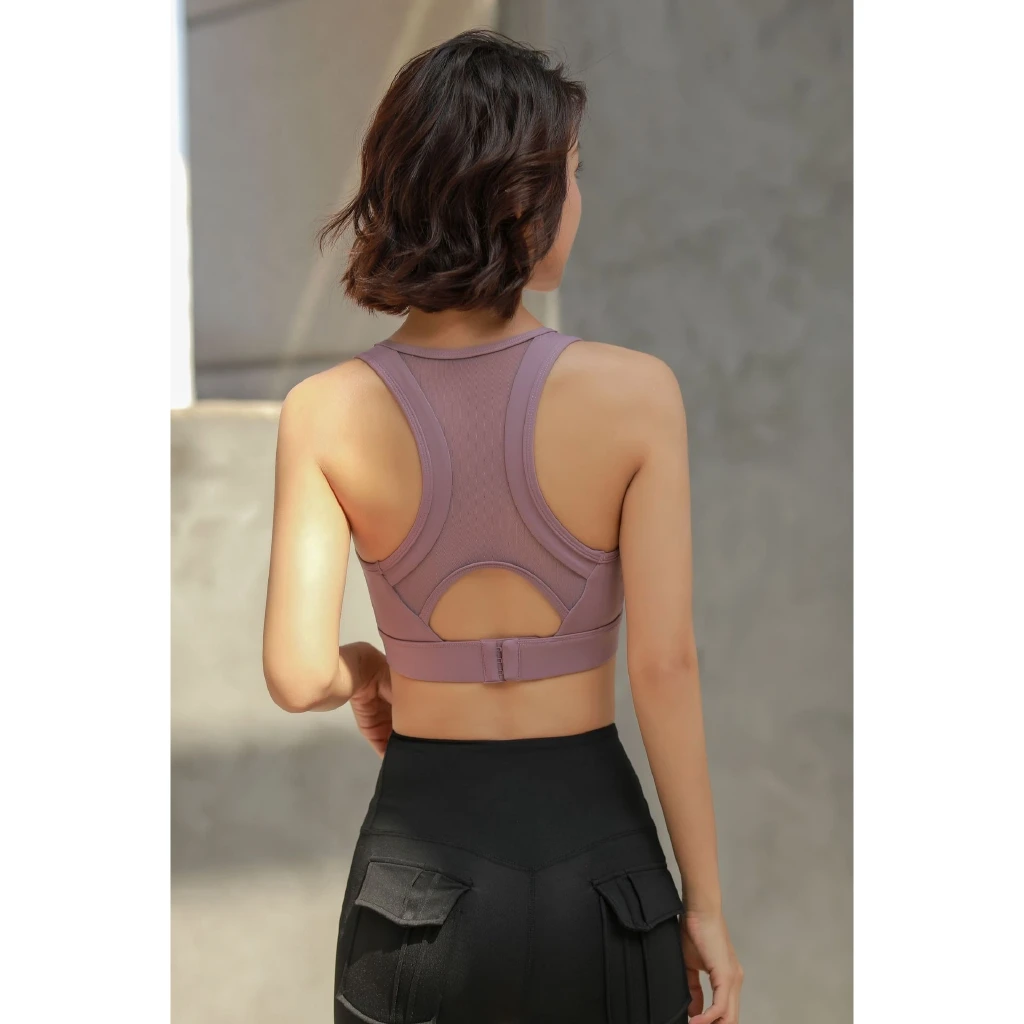 

Women's gathered shaping thin back sports bra vest adjustable sports bra shockproof running bra