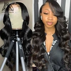 Парики из человеческих волос на сетке, бразильские натуральные волосы с предварительно выщипанным отбеленным узлом и неповрежденным кутикулоном 4 х4, 28, 30 дюймов