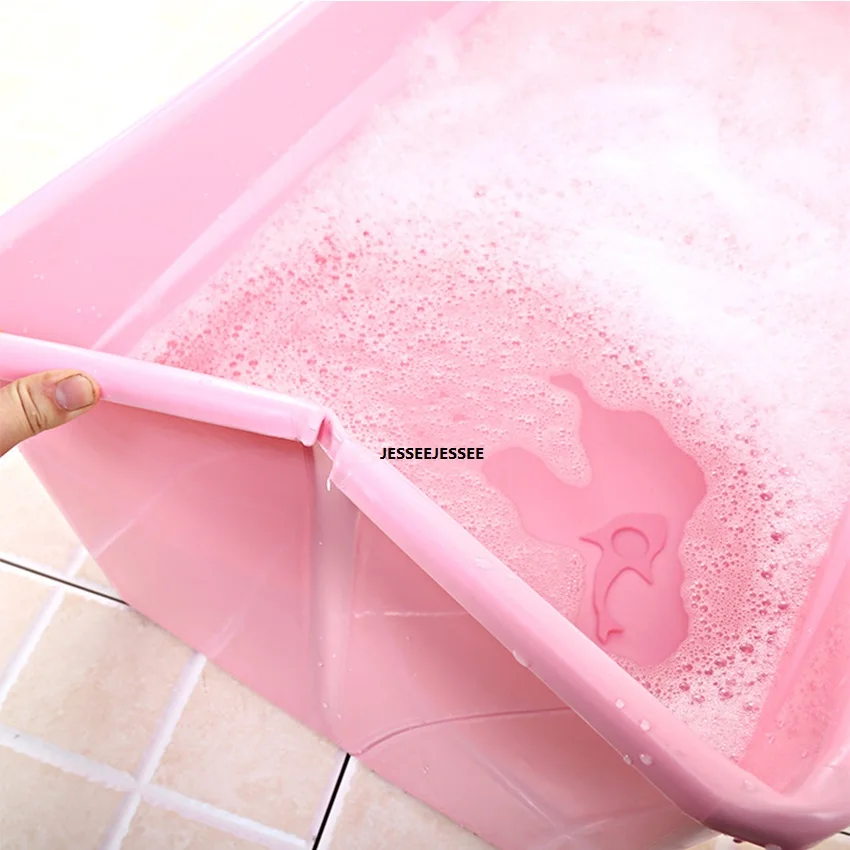 Розовый синий PP + TPE складной кран для ванной детей Детские Пластик безопасность