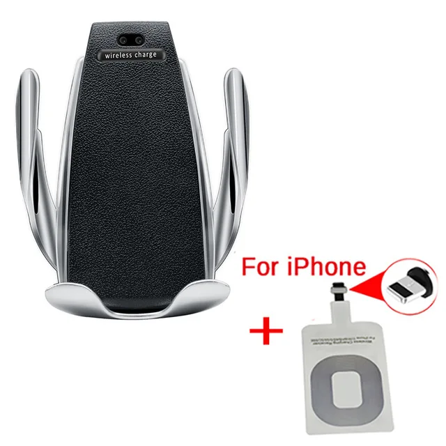 For iphone Беспроводное Автомобильное зарядное устройство S5 автоматическое зажимное быстрое usb беспроводное автомобильное зарядное устройство Быстрая зарядка 3,0 с инфракрасным датчиком для iPhone xs max - Цвет: For iphone