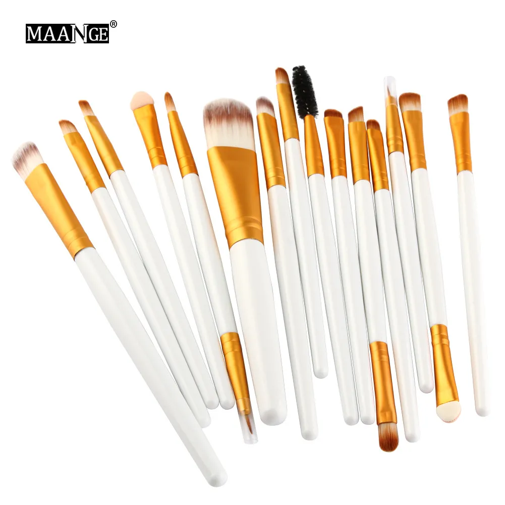 

Makeup Brushes Set Pro 15 pcs Make-up Toiletry Kit Brushes Powder Eye Shadow Blending Eyelash Eyebrow Lip Brushes Maquiagem#0629