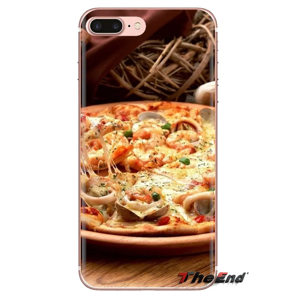Мягкие чехлы обои еда Пицца овощи для iPhone XS Max XR X 4 4S 5 5S 5C SE 6 6S 7 8 плюс samsung Galaxy J1 J3 J5 J7