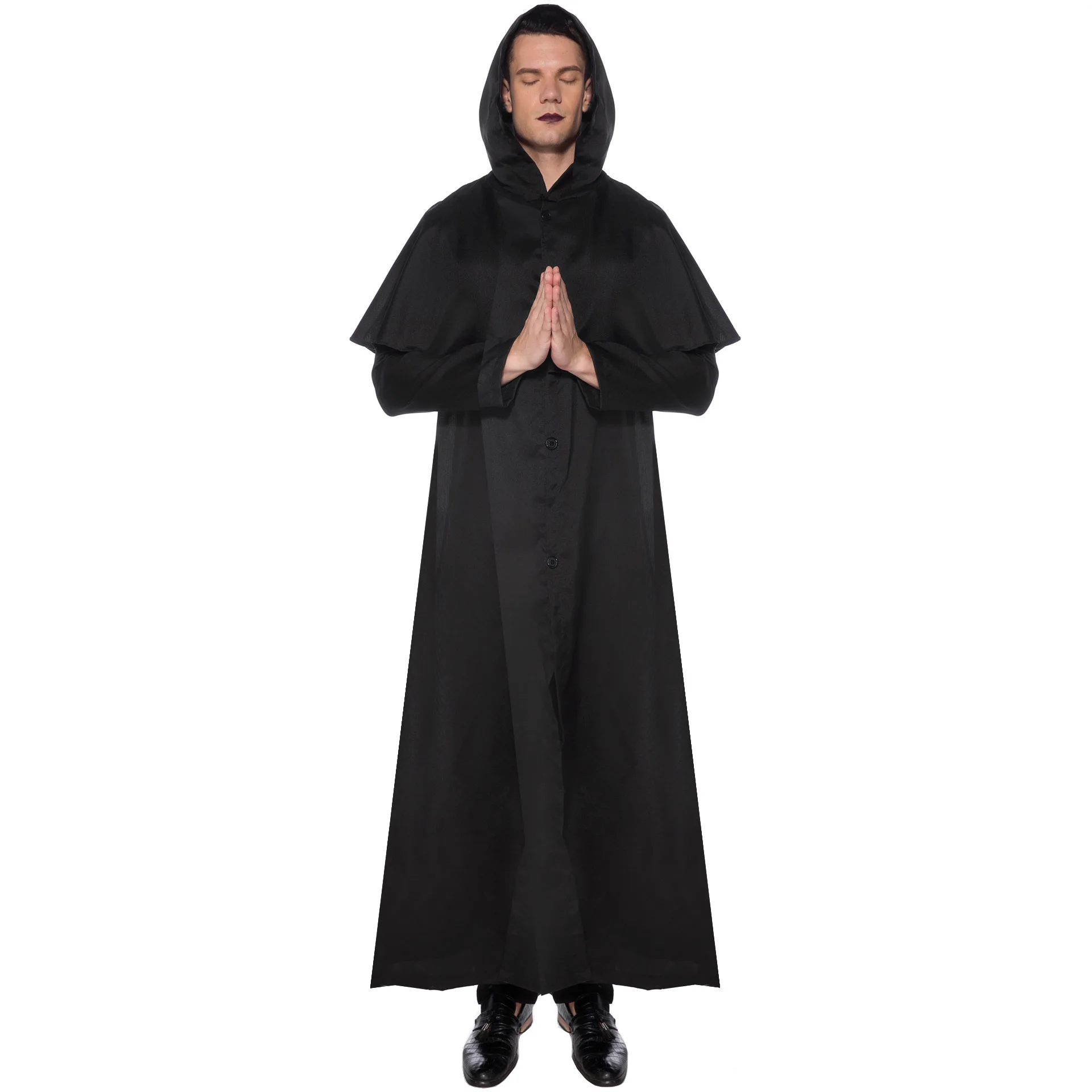 

Halloween Costume Cospaly Wizard Robe Cloak Man Witch Costume