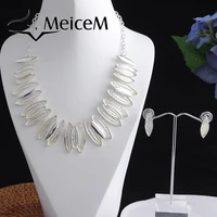 meicem leaf choker necklaces for woman 2022 design fashion trendy alloy jewelry womens collier necklace party mothers day gift
