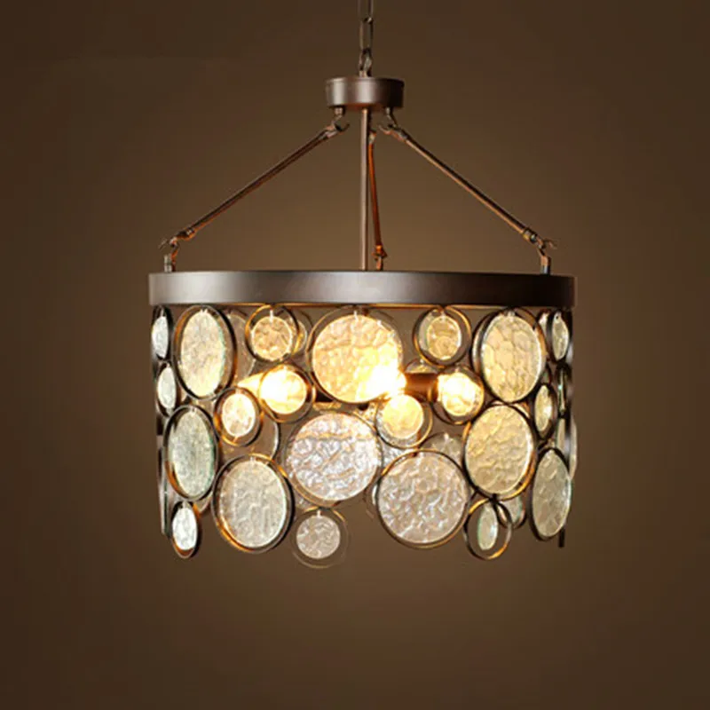 

Nordic Industrial wind glass chandeliers American style chandeliers creative restaurants coffee shops lights