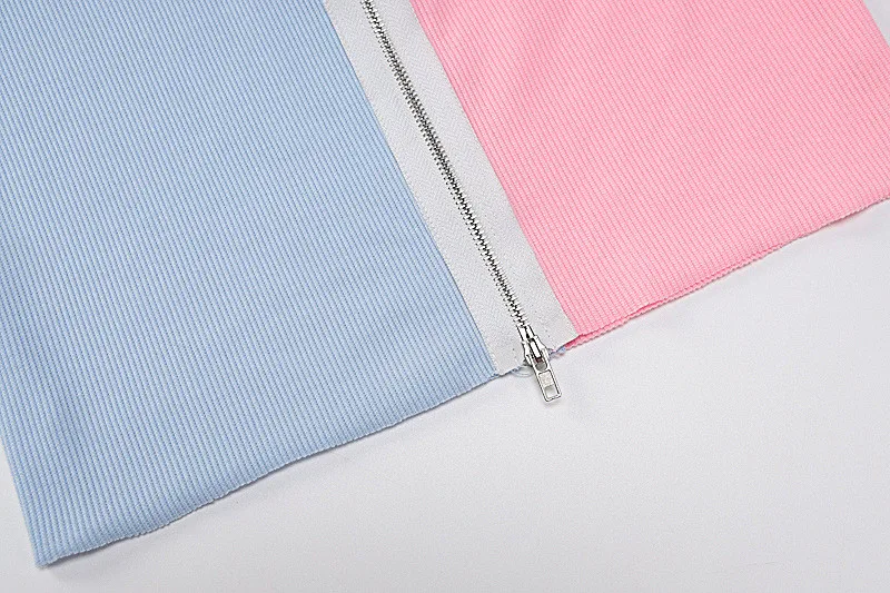 Женская облегающая футболка контрастного цвета с длинным рукавом и двойной