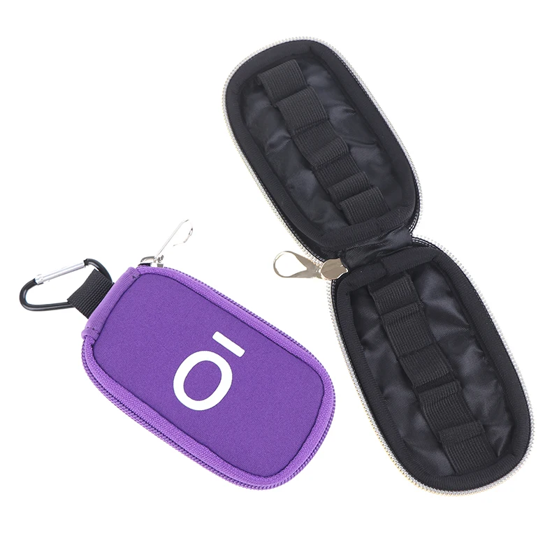 

10Slots 1-3ML Essential Oil Storage Bag For Bottle Holder With Hanging Buckle Oil Travel Zipper Carrying Storage Case Organizer