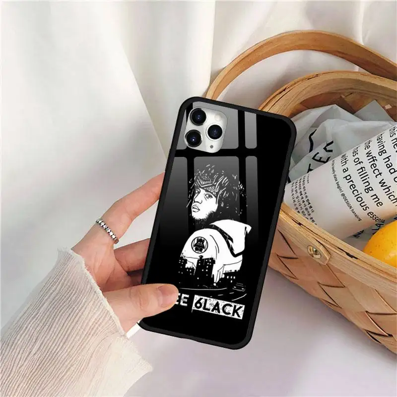 

Rapper 6LACK Phone Case Tempered glass For iphone 11 12 PRO MAX X XS XR 5C 6 6S 7 8 plus