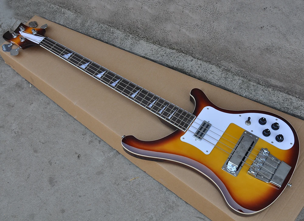 4 струны Табак Sunburst электрическая бас гитара с розетка из розового дерева доступны цвета/логотип на