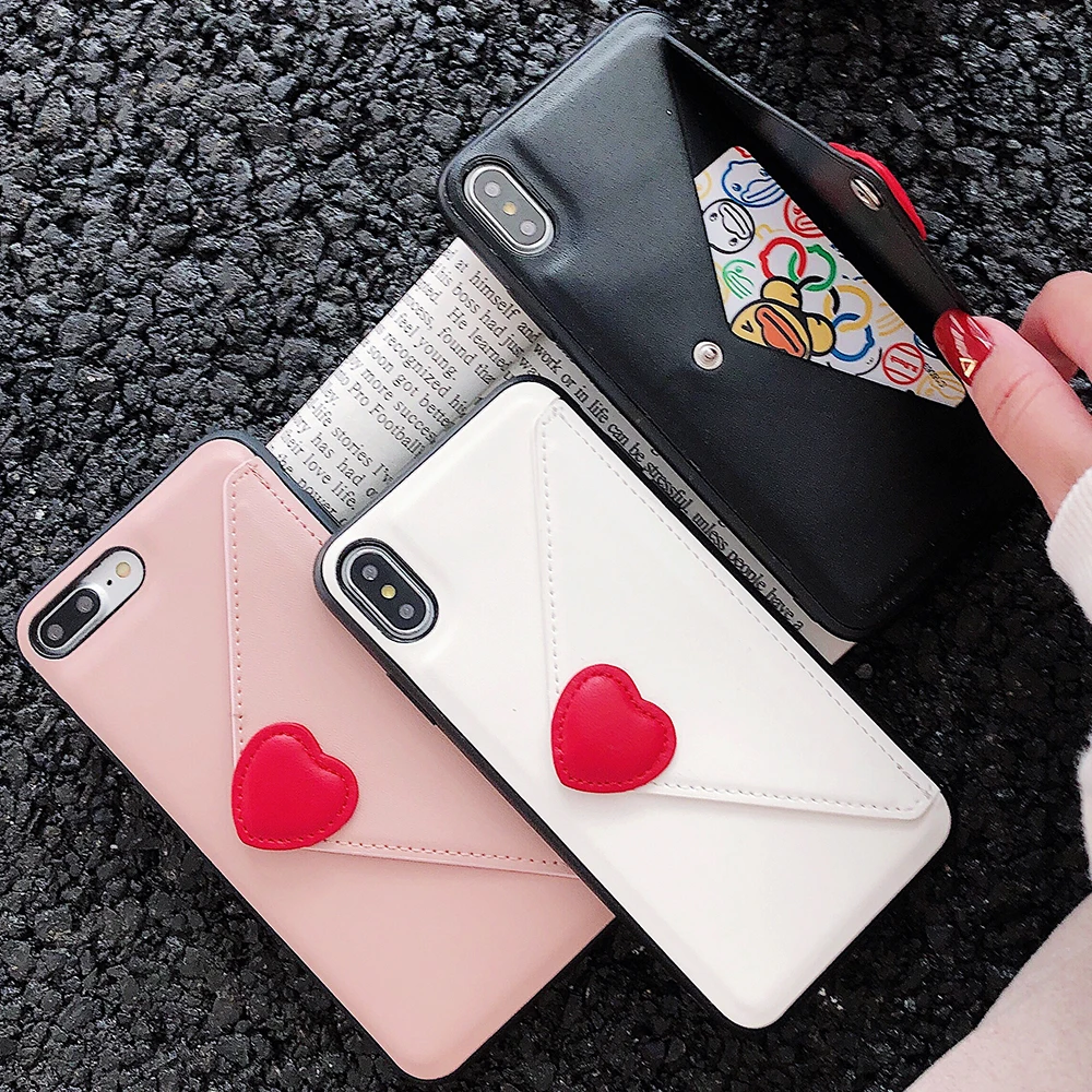 Силиконовый чехол для iPhone 11 Pro XR X XS MAX Модный бумажник из искусственной кожи с