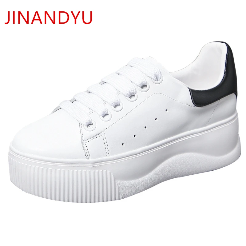 

Genuine Leather Sneakers with Flowers Women Shoes Casual Comfortable White Woman Sneakers Shoes Platform Black Fashion Shoes