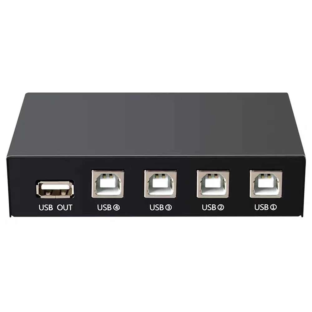 

4 in 1 Out USB Sharing Switch Box 4 Ports USB2.0 Sharing Device Switch Switcher Adapter Box for Scanner Printer Camera Keyboard