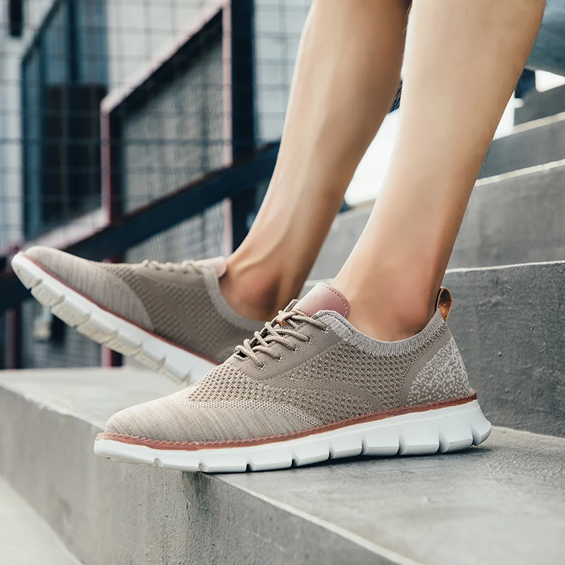 

Men casual shoes fashion New Breathable Lace Up Men Mesh Shoes Casual No-slip Men Vulcanize Shoes