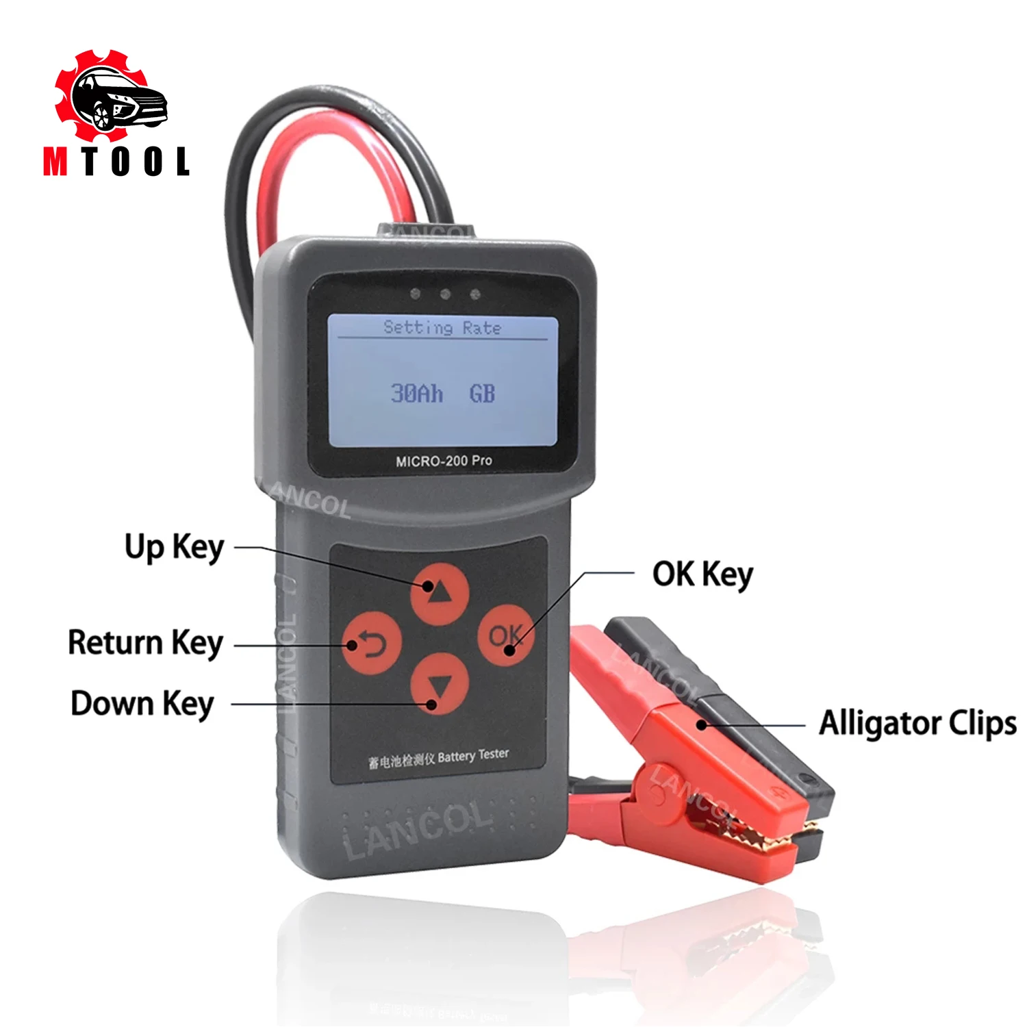 

12V Battery Tester Analys Analyzer Car Automotive Battery Tools Mciro200Pro Auto Factory Diagnostic Tools For Battery Tester