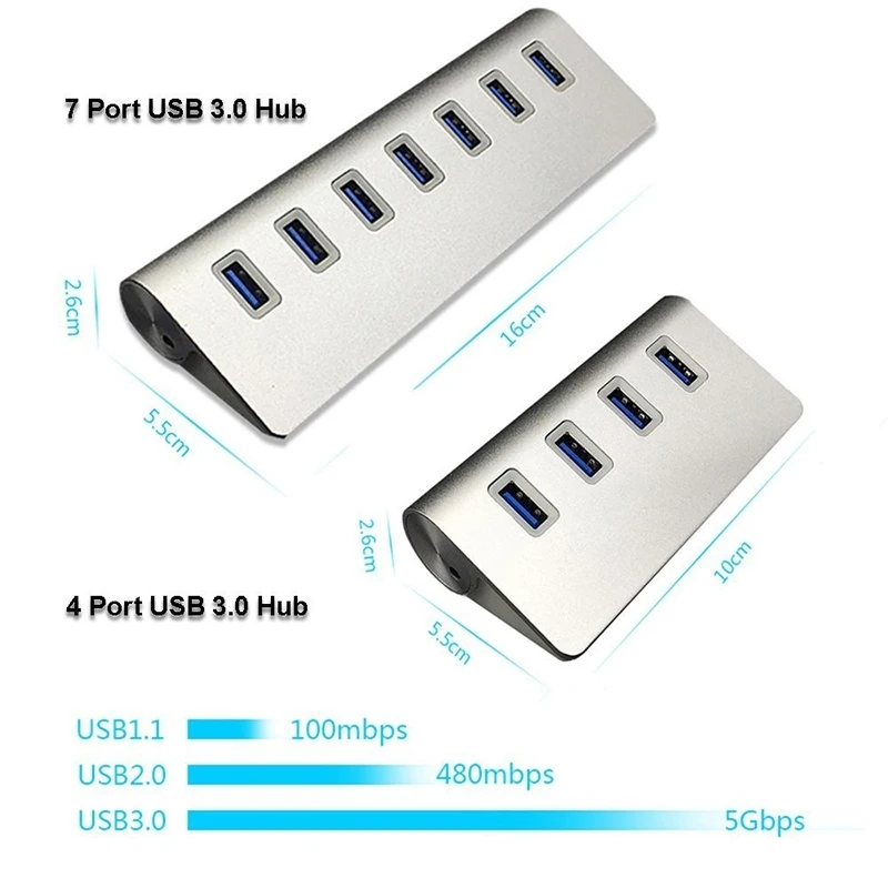 Usb-хаб Разветвитель USB 3 0 4 7 портов расширитель Hab аксессуары для ноутбуков ПК