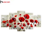 Набор для алмазной вышивки цветы мака, 5 шт.