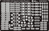 1350 etching sheet wwii ijn warship cable routers a large piece nw35021 model accessory