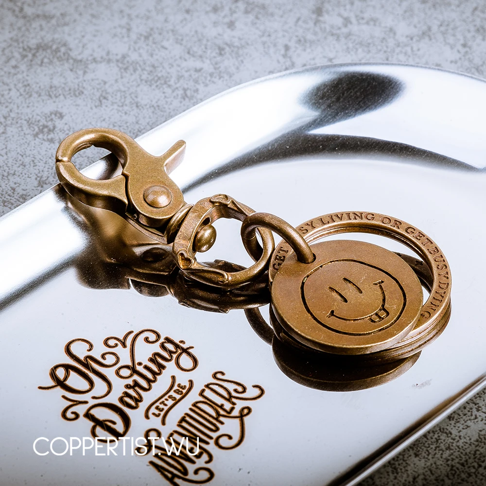 Coppertist. wu Бронзовый узор карабин Омаров застежки Поворотный коготь крюк брелок подвеска