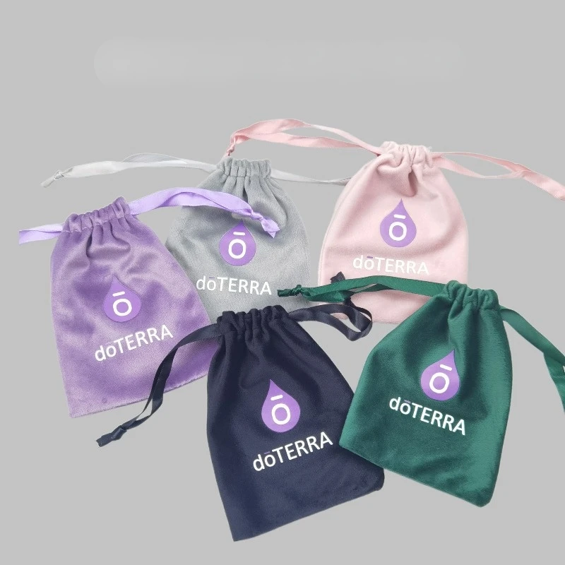 

High-grade Velvet Essential Oil Bundle for DoTERRA Drawstring Storage Vials Small Cloth Bag Portable Travel Gift Bags Packaging