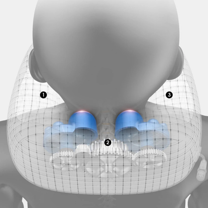 Портативная U образная массажная подушка многофункциональный массажер для шеи