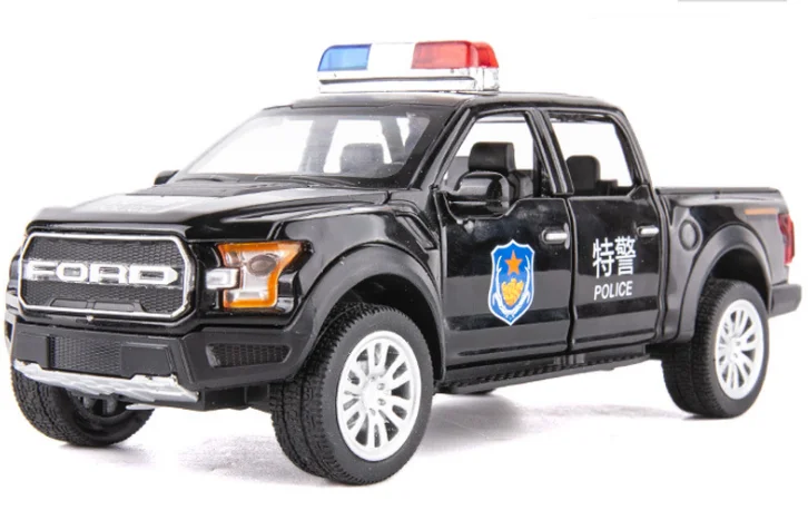 1:32 Toyota prado X6 F150 модель полицейского автомобиля из сплава патрульный вагон
