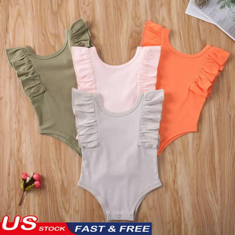 Однотонный хлопковый Детский комбинезон для новорожденных 0-18 месяцев | Мать и