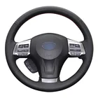 Верхнее кожаное рулевое колесо ручная строчка на обертывание крышка для Subaru Forester 2013-2015 Legacy 2013-2014 Outback 2013-2014 XV 13-15