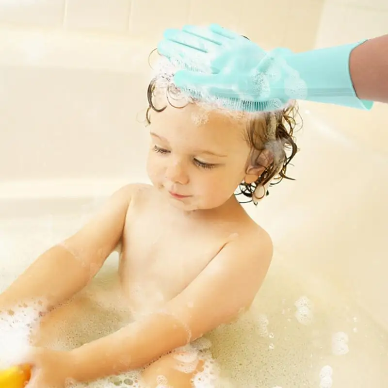 Силиконовые перчатки для мытья посуды изоляционные Волшебная резиновая