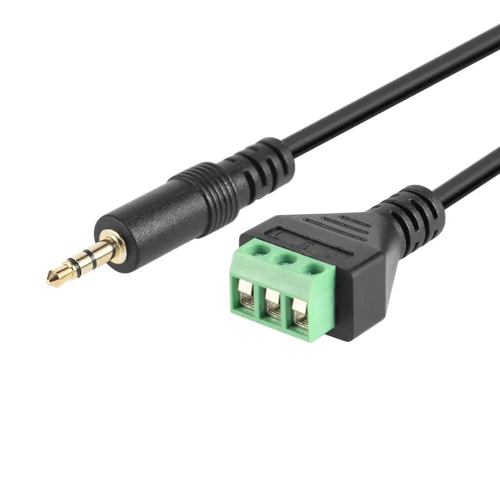 3 5 мм с золотым напылением полюс стерео штекер для 3Pin AV винт Аудио Видео щит 30 см