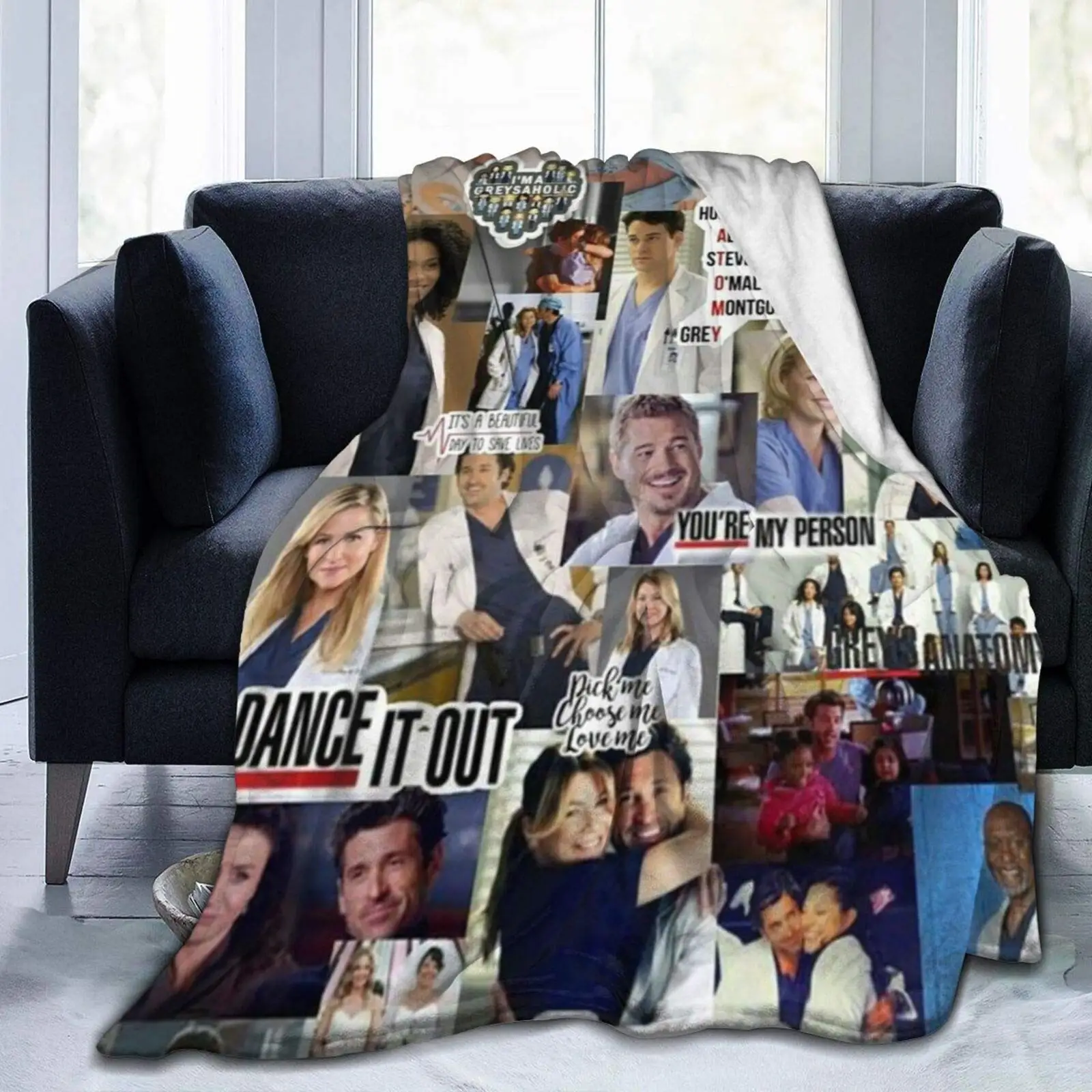 

Greys-Anatomy Ultra-Soft Micro Fleece Blanket Throw Fuzzy Hypoallergenic Plush for Kids Boys Girls Adults 3D Fashion Print
