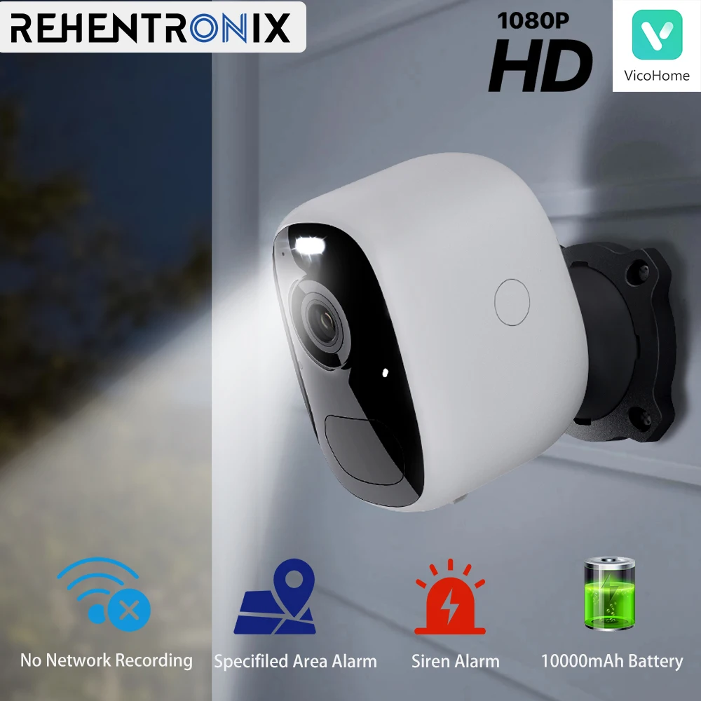 

Наружная умная Перезаряжаемые Батарея работает Wi-Fi IP Камера 1080P HD Беспроводной Секьюрити Камера дома сирена мини-прожектор для камеры Камер...
