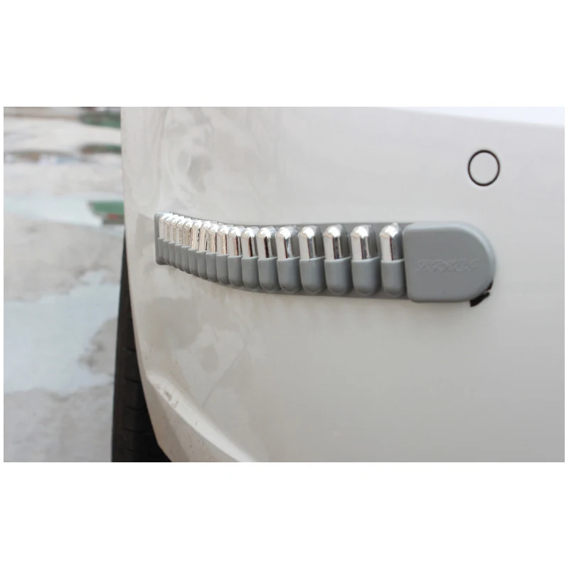 42 X 4 CM 4pcs Car Front Rear Bumper Protector Guard Scratch Strip Sticker Rubber Black White Universal Auto Trim Styling | Автомобили и