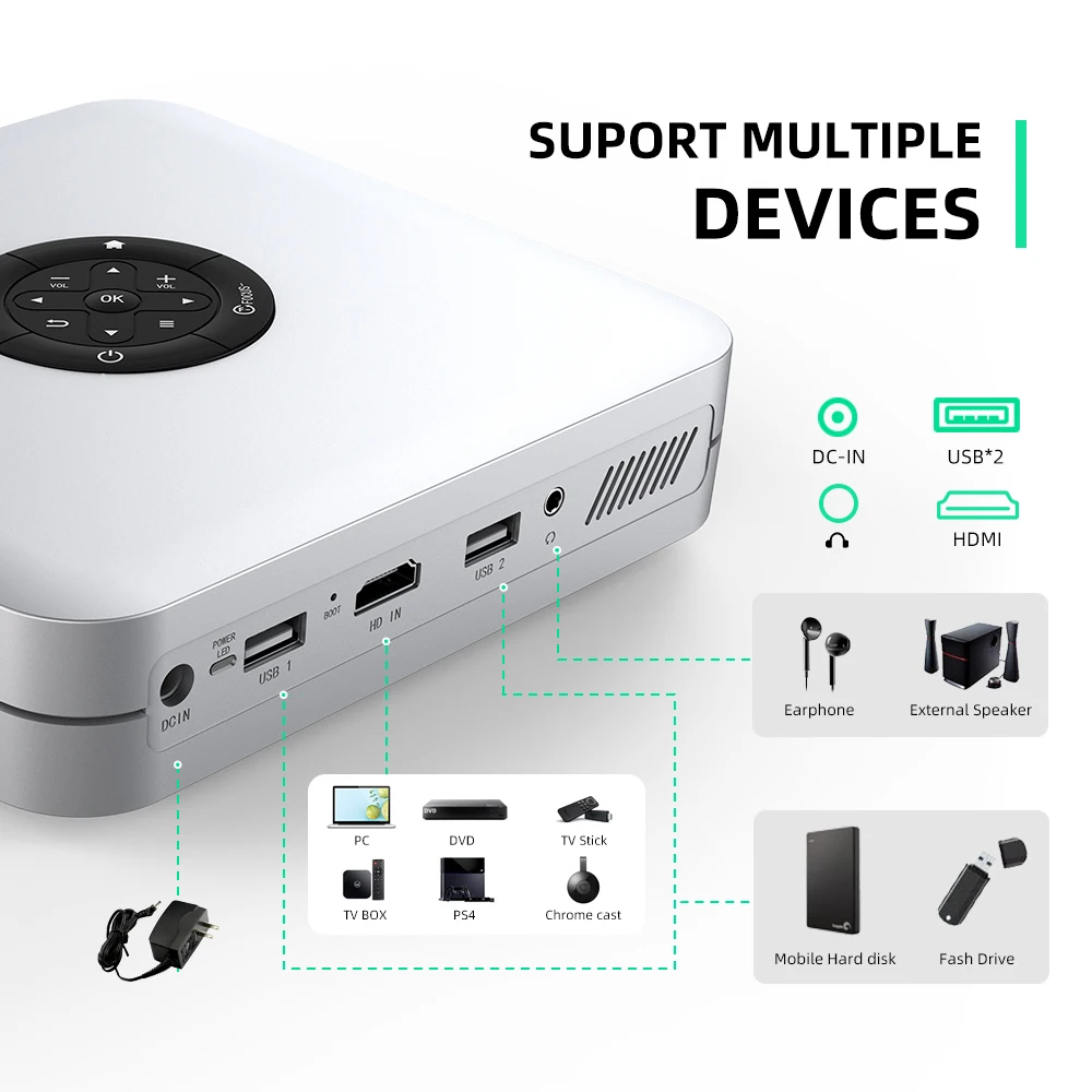 Salange K1 DLP проектор 4K 3D Поддержка Android Мини светодиодный Wifi видео домашний