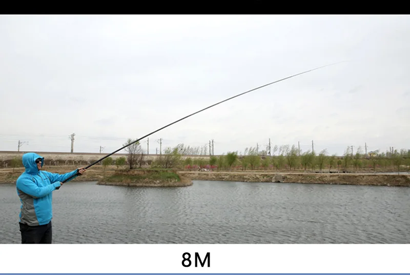 

High Carbon 8m 9m 10m 11m 12m 13m Power Hand Pole Fishing Rod Ultra Hard Super Light Telescopic Rod Stick Spare tip A419
