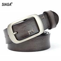ladies top quality 100 cow cowhide leather belts women retro new design fashion belt for women accessories jeans fco224