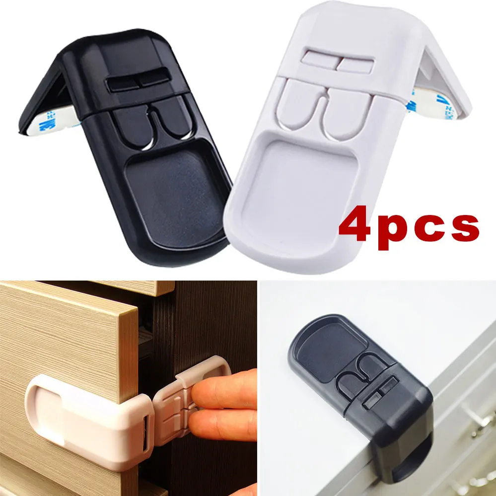 4 шт. многофункциональный детский замок с двойной защелкой для двери ящика шкафа